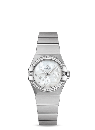 Omega Constellation Co-Axial 27 Brushed Stainless Steel / Diamond / MOP Stars